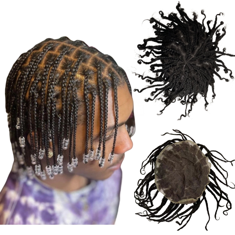 8x10 Braids Lace Units Full Lace Toupee